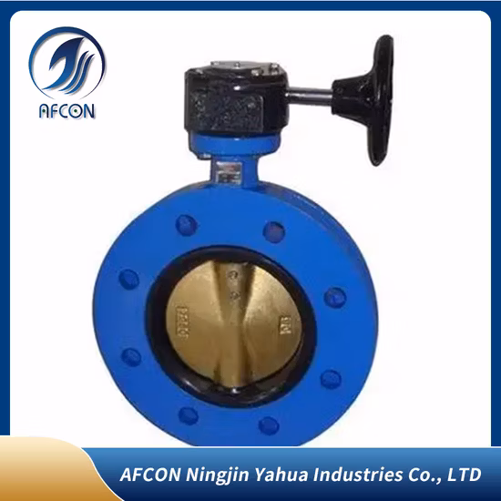 Gearbox Switch Box Double Acting Actuator Soft Seat Wafer or Flanged Butterfly Valve with Pneumatic Actuator