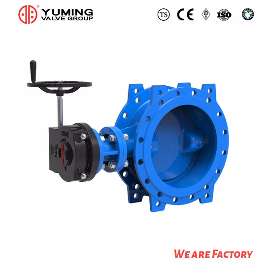 Ductile Iron EPDM Lined Wras Industrial Control Double Eccentric Flange Butterfly Valve